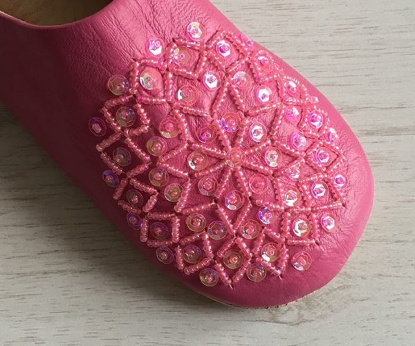 MOROCCAN BABOUCHE SLIPPERS – FUCHSCIA - craftkechbrand