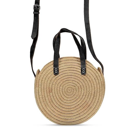 Round Raffia bag - Plain - craftkechbrand