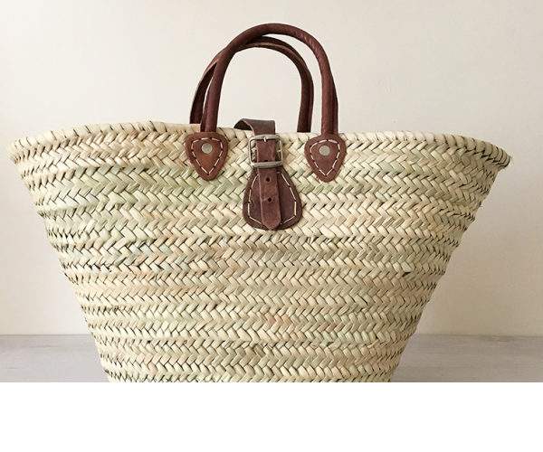 FRENCH SHOPPING BASKET WITH SHORT STRAP + BUCKLE - craftkechbrand