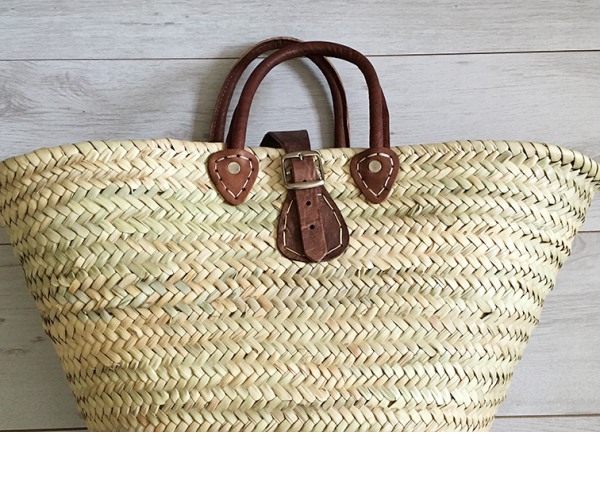 FRENCH SHOPPING BASKET WITH SHORT STRAP + BUCKLE - craftkechbrand