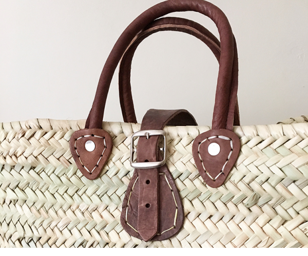 FRENCH SHOPPING BASKET WITH SHORT STRAP + BUCKLE - craftkechbrand